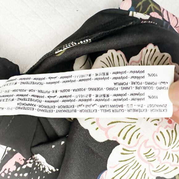 Zara Printed Asian Style Flower Patterned A Line Skirt Blogger Fav Size S NWT - Picture 4 of 7